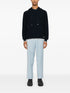 striped-edge hoodie